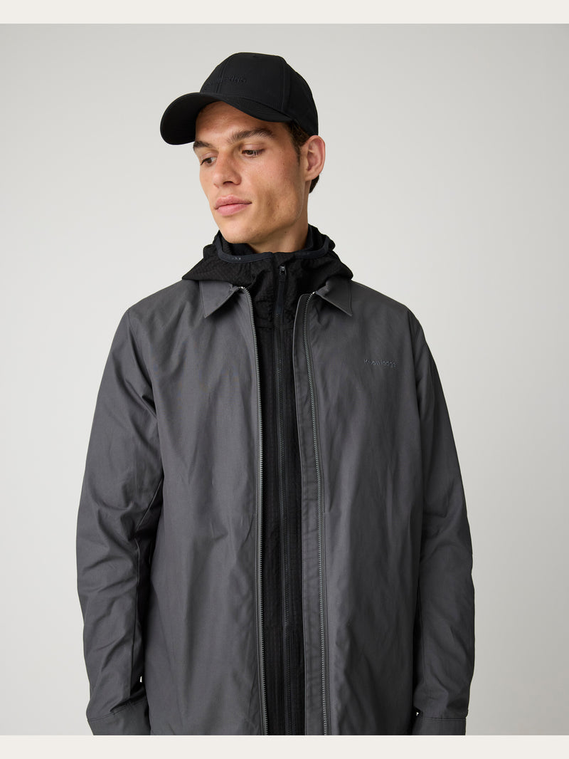 KnowledgeCotton Apparel - UNI Vent canvas 200 cap Caps 1300 Black Jet