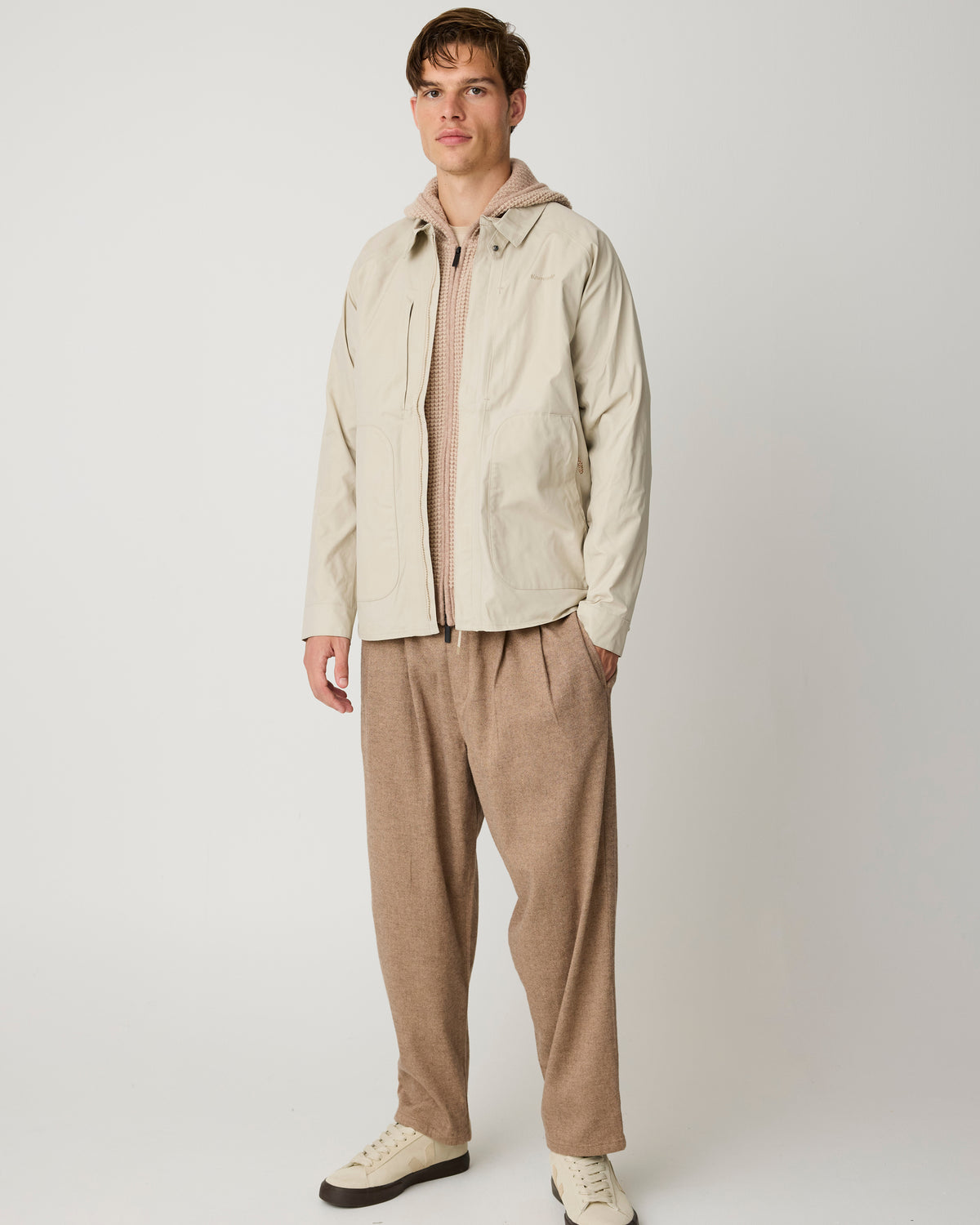 KnowledgeCotton Apparel - MEN Vent canvas 200 jacket Jackets 1228 Light feather gray