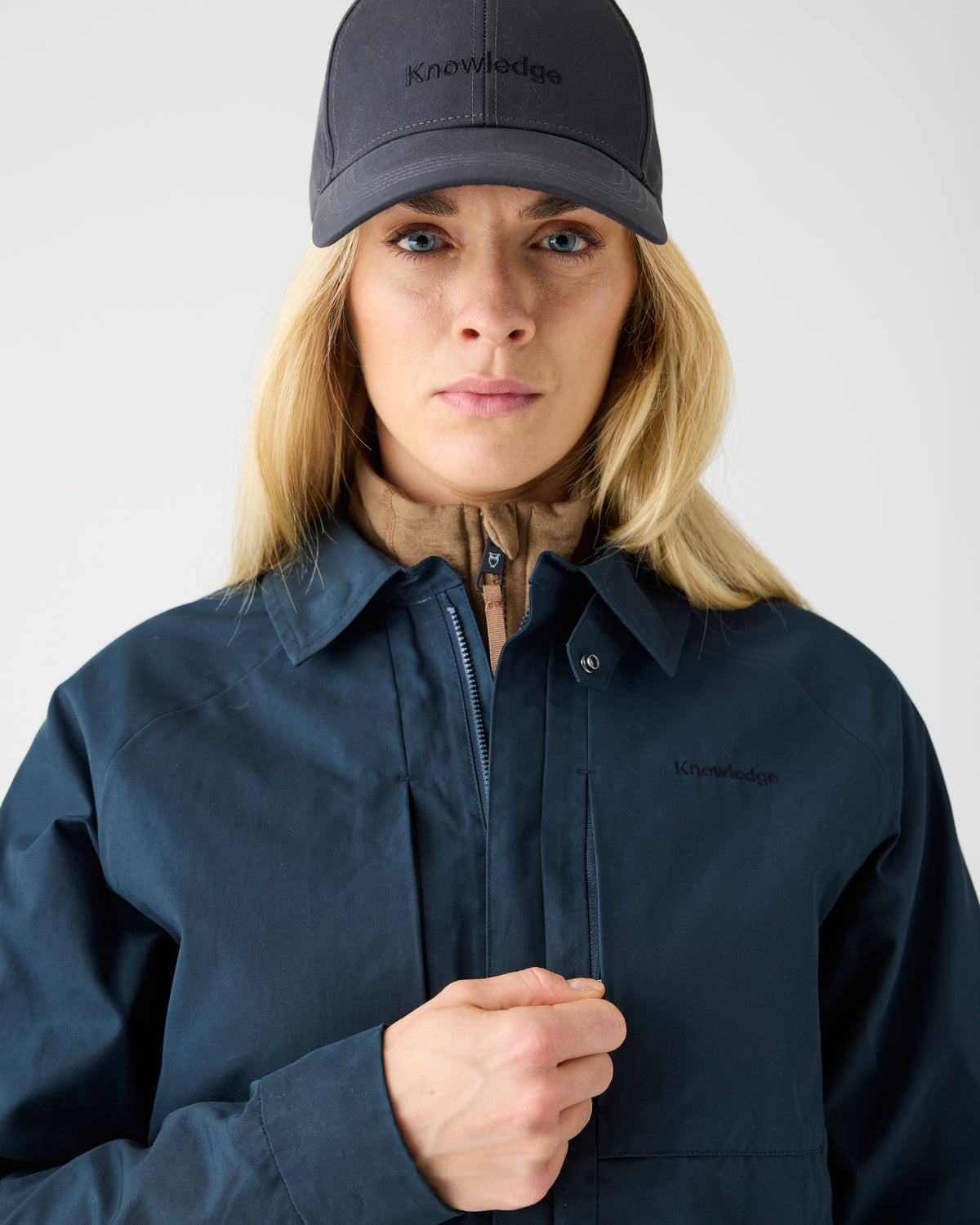 KnowledgeCotton Apparel - WMN Vent canvas 200 jacket Jackets 1001 Total Eclipse