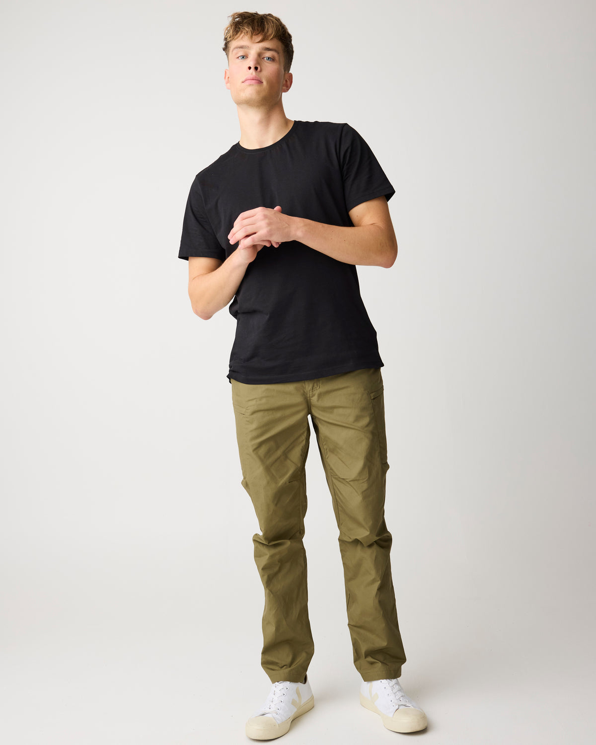 KnowledgeCotton Apparel - MEN Vent canvas 200 pants Pants 1068 Burned Olive