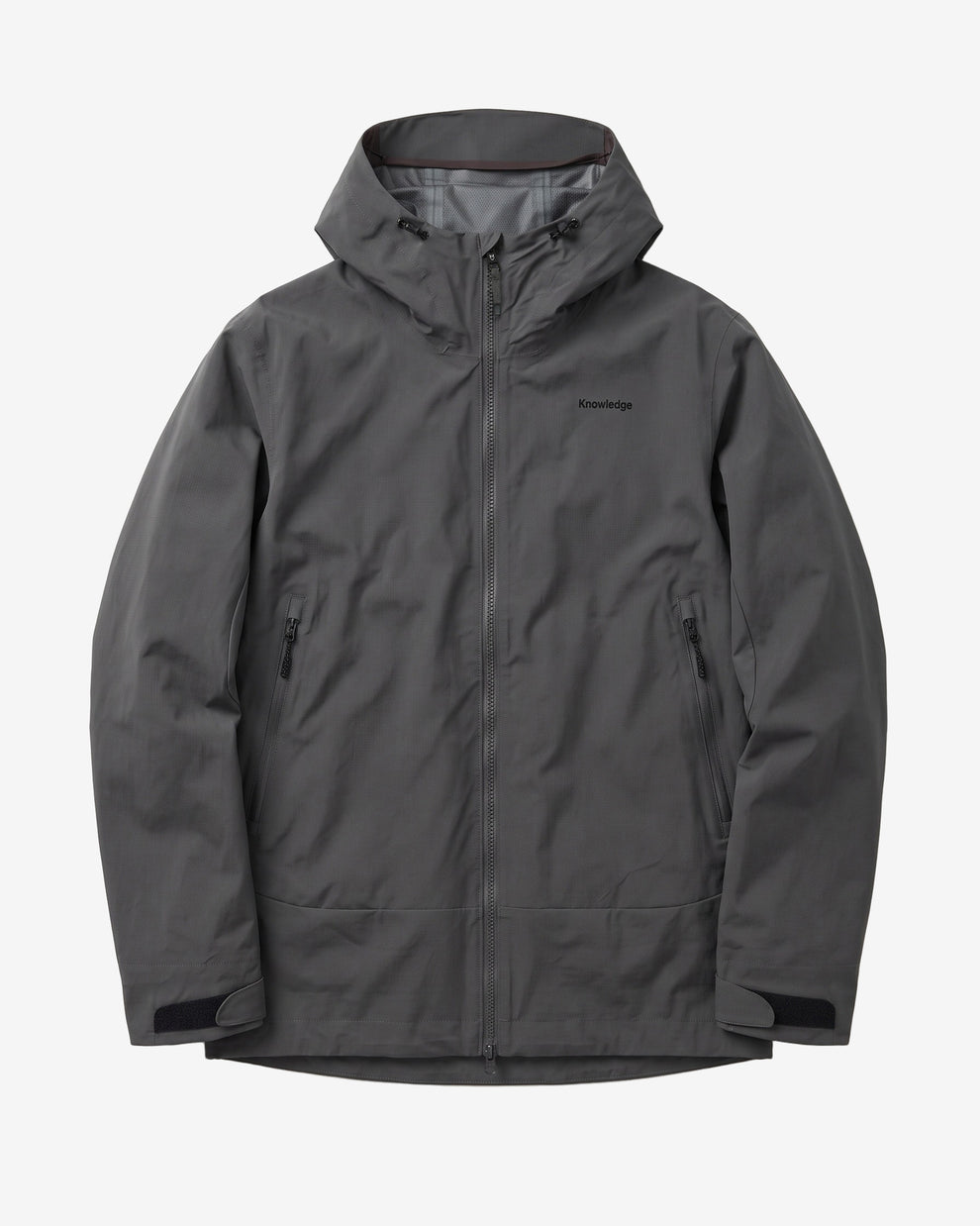 KnowledgeCotton Apparel - MEN Vent canvas 200 shell jacket Jackets 1504 Volcanic Ash