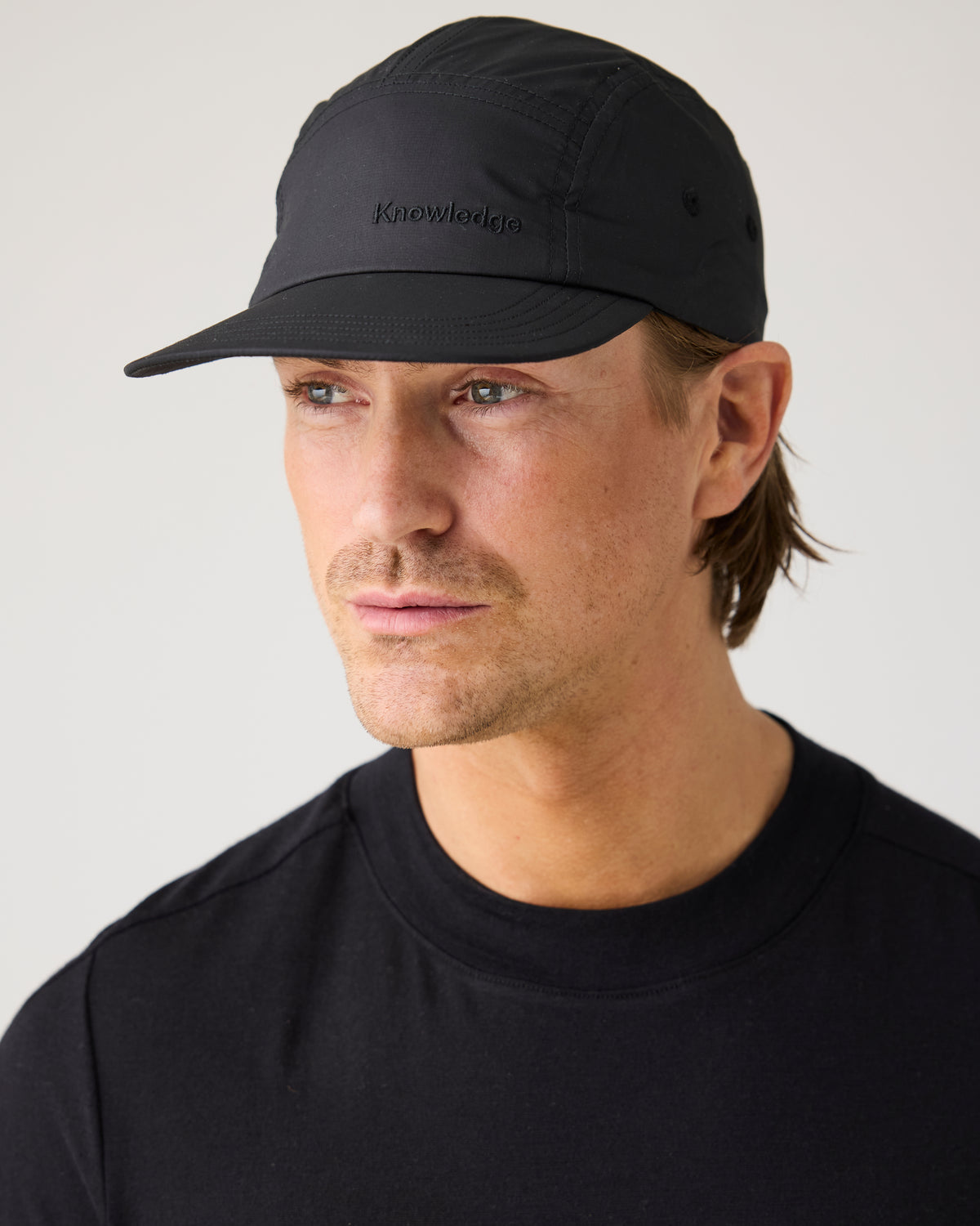 KnowledgeCotton Apparel - UNI Vent riptop 90 5-panel cap Caps 1300 Black Jet